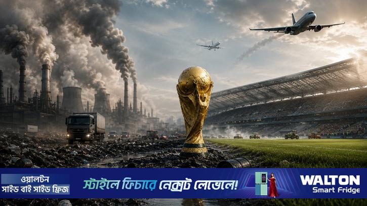 সবুজ কার্ডের আড়ালে ধোঁয়ার মেঘ, ইতিহাসের সবচেয়ে দূষণকারী বিশ্বকাপ-২০২৬
